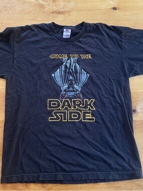 Black "Come to the Dark Side" Graphic Tee- made in the USA